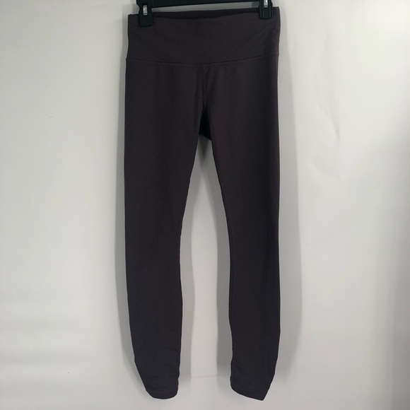 PRANA Misty Legging Purple Scrunch Ankle High Rise Stretch Active Pant S Texture - Picture 2 of 7
